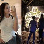 '최동석과 맞소송' 박지윤, 보란 듯 두 <b>자녀</b>와 데이트…"행복"