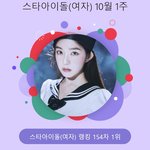 레드벨벳 아이린, 미모만큼 변함 없는 인기..스타랭킹 女아이돌 1위