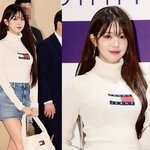 장원영, 173인데 얼굴은 인형! 니트와 <b>데님</b>의 로맨틱한 가을룩