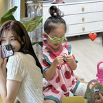 <b>율희</b>, 쌍둥이 딸과 보낸 근황…애정 가득