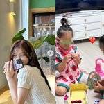 율희, 눈물의 고백하더니...쌍둥이와 함께 '방긋' [<b>SHOT</b>!]