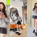 김사랑, 얼굴은 동안+분위기는 성숙…후드티에 테니스 치마 [<b>MD</b>스타]