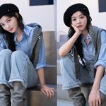 김유정, ‘가을 요정’ 우아한 <b>숙녀</b>美! ‘베레모를 쓴 여신’