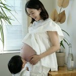 '둘째 임신' <b>우혜림</b>, 만삭의 배 입맞추는 첫째 아들…훈훈한 감동