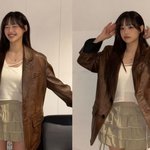 [모두드루와] <b>츄</b>, 가을 무드 완벽 장착…긴머리+가죽 자켓으로 분위기...