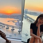 장원영, <b>노을</b>보다 빛나…부산 밝히는 미모