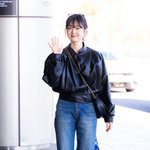 [T포토] 김혜준 '가죽<b>재킷</b>+청바지로 완성'