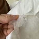 15만원짜리 베개 충전재가 <b>비닐</b>?이네요