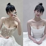 ‘이승기 <b>처형</b>’ 이유비, 동생 따라 시집가나..가슴 훅파인 웨딩드레스...