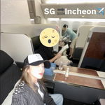 산다라박, 1등석 타고 동안 미모 자랑…"기내가 얼마나 넓은거야"