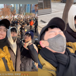 스윗소로우, 尹 탄핵 집회 참가..가결 소식에 환호 질렀다 [<b>SHOT</b>...