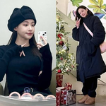 오연서, <b>베레모</b> 쓴 요정 비주얼! 한파에 꽁꽁 싸맨 롱패딩 패션
