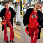 맞는데..” 모델 아이린, ‘샤넬 레드’ <b>컬러</b>로 과감히 꾸민 핫걸