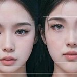 둘다 같은 얼굴<b>크기</b>, 같은 이목구비 ;