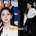 김지은 꽃사슴 눈망울에 반전 섹<b>시미</b>, 아슬아슬 옆트임 드레스