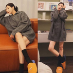 솔비, 18kg 감량 후 하의실종! 여리여리 니트 원피스룩