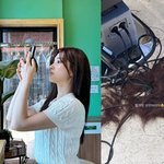 해명 無대응' <b>율희</b>, 심경변화 있었나? 긴머리 싹둑 "잘가라"