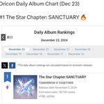 투바투 11월 5일 발매된 앨범이 또 오리콘 데일리 <b>챠트</b> 1위