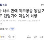 제주항공 참사 하루만에 또 제주항공 <b>보잉</b>737 랜딩기어 이상으로...