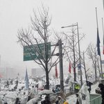 소한의 눈발, 멈출 줄 모르는 함성