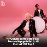 <b>로제</b> 아파트 빌보드 핫100차트 5위함