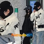 안유진 한파에 살짝 드러낸 허리, 납작배에 바지가 헐렁