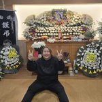 풍자, 故이희철 <b>영정</b>사진 앞에서 '활짝'.."우리 또 만나자"...