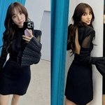 윤은혜, 혼자 놀때 이런 옷 입어? 뻥 뚫린 뒤태 시스루 미니드레스룩