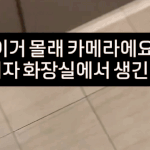 화장실 <b>바닥</b>에 이거 몰카에요?