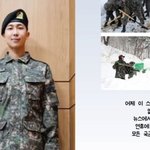 방탄 RM "제설 사진은 퍼온 것...모든 <b>국군장병</b> 파이팅"