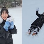 박은빈, 눈 처음 본 소녀처럼 뒹굴뒹굴…"순수함의 결정체"