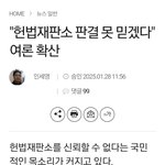 "<b>헌법</b>재판소 신뢰도 제로" 원인