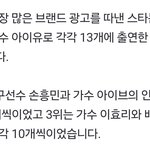가장 많은 광고에 출연한 <b>모델</b> 안유진 2위