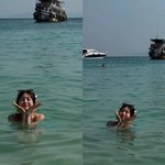 오마이걸 아린, 수영복 입고 풍덩…사랑스러워 [DA]