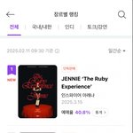 제니 콘서트 <b>랭킹</b> 1위