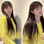 소율, 대학생인줄! 봄 햇살같은 색조합 핑크백 고른 니트 <b>데님</b>룩