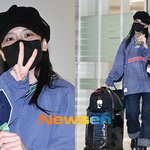 블핑 지수 빵모자 쓴 인형, 디올 공주의 16만원대 꾸안꾸 공항룩