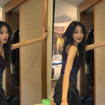 한지은, 실루엣부터 섹시 폭발…과감한 슬립 패션