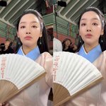 차주영, 한복 입고 우아한 <b>부채</b>질..단아함 폭발한 비주얼