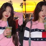 장원영, 휴가에 노을이 딱! 핑크 <b>셀렉</b> 타미걸 석양에 물든 러블리...