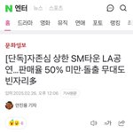 상한 SM타운 <b>LA</b>공연…판매율 50% 미만·돌출 무대도 빈자리多
