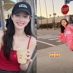 이승기 <b>처형</b> 이유비, 러블리한 비주얼로 미국 공략 ‘핑크+레드’...