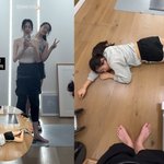 <b>폭풍</b>성장 엄태웅 딸, 다이어트 선언 근황‥母와 운동하다 떡실신