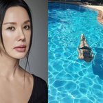엄정화 몸매, 55년 세월 잊었다…파격 블랙 비키니 “<b>작품</b> 같아요”