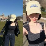 에스파 카리나, 얼굴 얼마나 작길래..모자 챙에 가려지는 ‘소두’