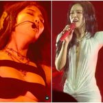 "조명 비추니 속이 다 보여"..제니, 美 공연 '아찔' 노출 수위...