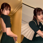 안유진, 등 휜히 드러난 원피스…접히는 살이 하나도 없네