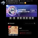 르세라핌 <b>뮤뱅</b> 1위