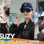 수지, �G이의 손인사에 미소가 절로(입국) [뉴스엔TV]