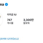 아이유 인스타 3300만 <b>돌파</b>!
